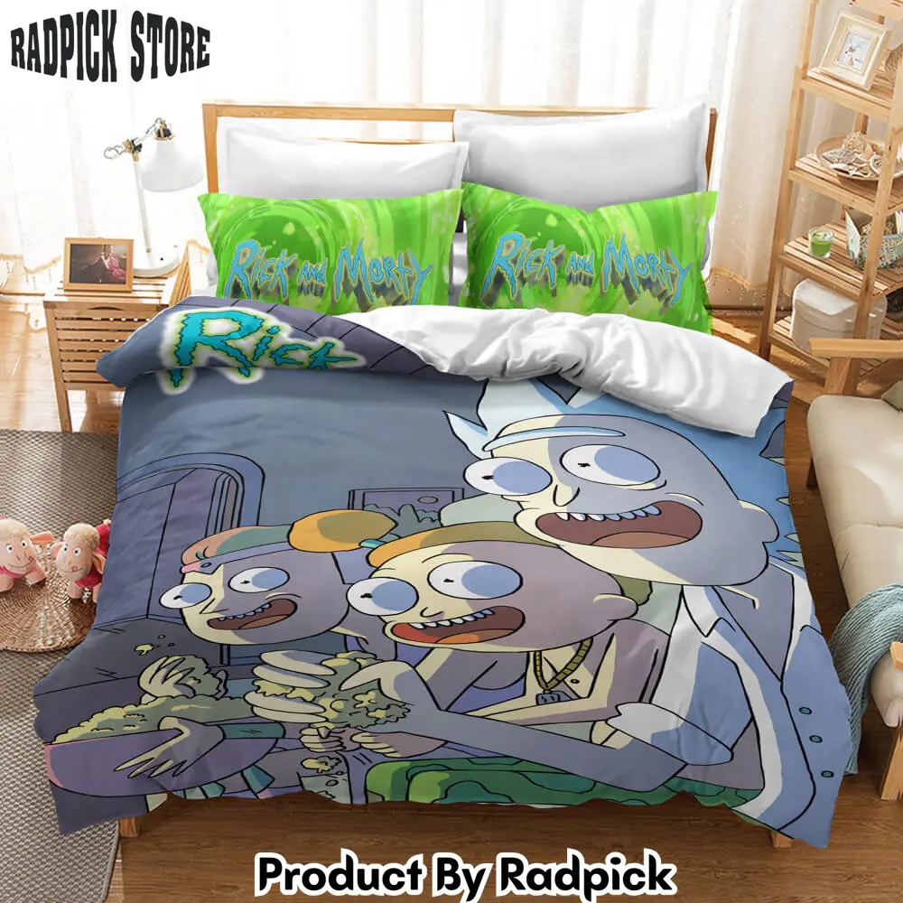 Rick and morty bedding set duvet cover christmas sheets bed sets  rp0423326
